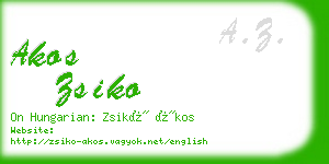 akos zsiko business card